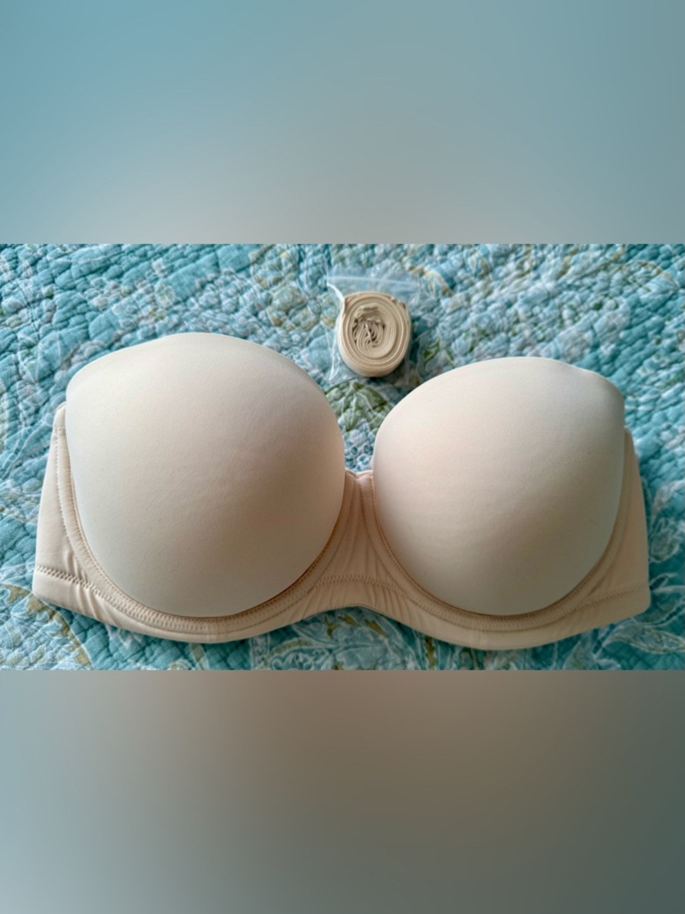 Cacique Strapless T-Shirt Bra - Beige